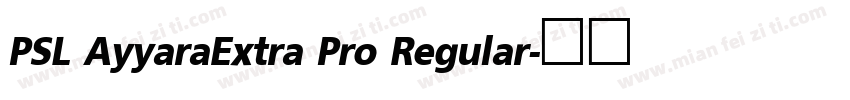PSL AyyaraExtra Pro Regular字体转换